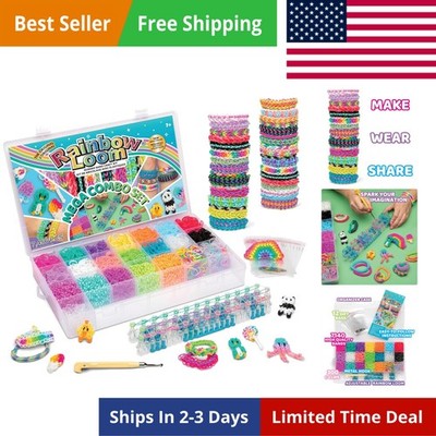 MEGA Combo Set, Features 7000+ Colorful Rubber Bands, 2 Step-by-Step Bracelet...