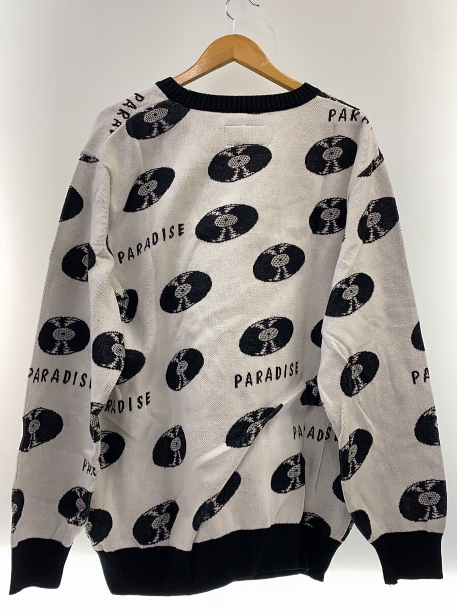 WACKO MARIA Knit Sweater (Thick) XL Cotton WHT Record Pattern View 2