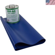 18oz Blue Tarp Vinyl Repair Kit HH66 HH-66 PVC Cement with Brush 32 Ounce