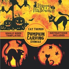 Pumpkin Carving Stencils  Cat Lovers Gift: Halloween Patterns Funny And Scary T
