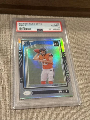 2024 PANINI DONRUSS OPTIC HOLO #209 BO NIX ROOKIE RC PSA 10