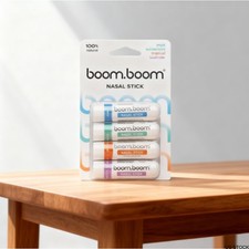 BoomBoom Nasal Inhaler Stick Boost Energy Focus Aromatherapy Essential Oil