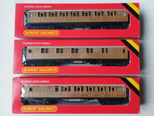 Hornby OO Gauge LNER Gresley Teak Coaches x 3 - Boxed (R435, R436 & R438)
