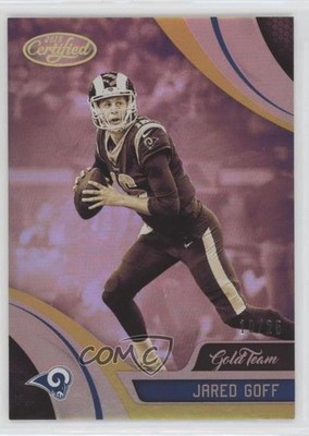 2018 Certified Gold Team Mirror Gold 10/25 Jared Goff #GT-JAG s3g