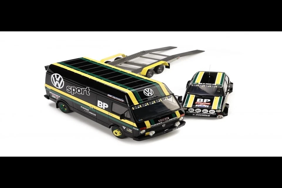VW LT35 Con Rimorchio + Golf 1 GTI #10 Rallye Tour De France 1981 Modello 1:18 - Immagine 3 di 4