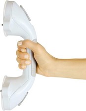 Vive Grab Bar 12" - Suction Shower Handle - Bathroom Balance Bar - Safety Hand R