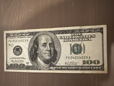 2003 US $100 Federal Reserve Note FK04214023A Low Serial Number 23 year old Bill