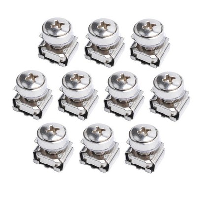 10 Pack Lot - M5x16 Rack Mount Cage Muttern & Schrauben W / Waschmaschinen -