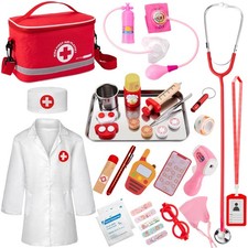 Doctor Kit for Kids, 34 Pcs Kids Playset Child-size, White