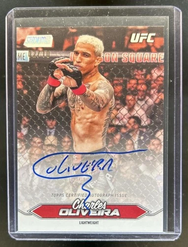 2025 Topps UFC Stadium Club Charles Oliveira Auto Autograph Rainbow Foil #/10