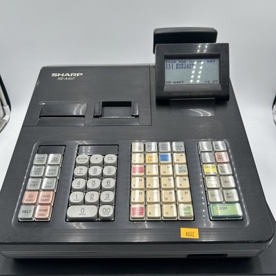 SHARP XE-A407 レジスター ブラック Sharp XE-A407 Business POS Machine, Thermal 99 Dept Cash Register