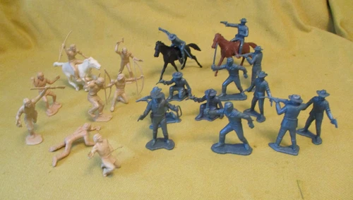 Vintage Marx Rin Tin Tin at Fort Apache 60MM Cavalry & Indians Full Set