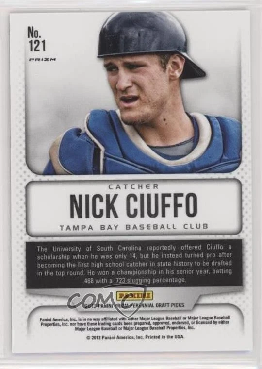 2013 Panini Prizm Perennial Draft Picks Class Silver Nick Ciuffo #121 - Image 2 of 2
