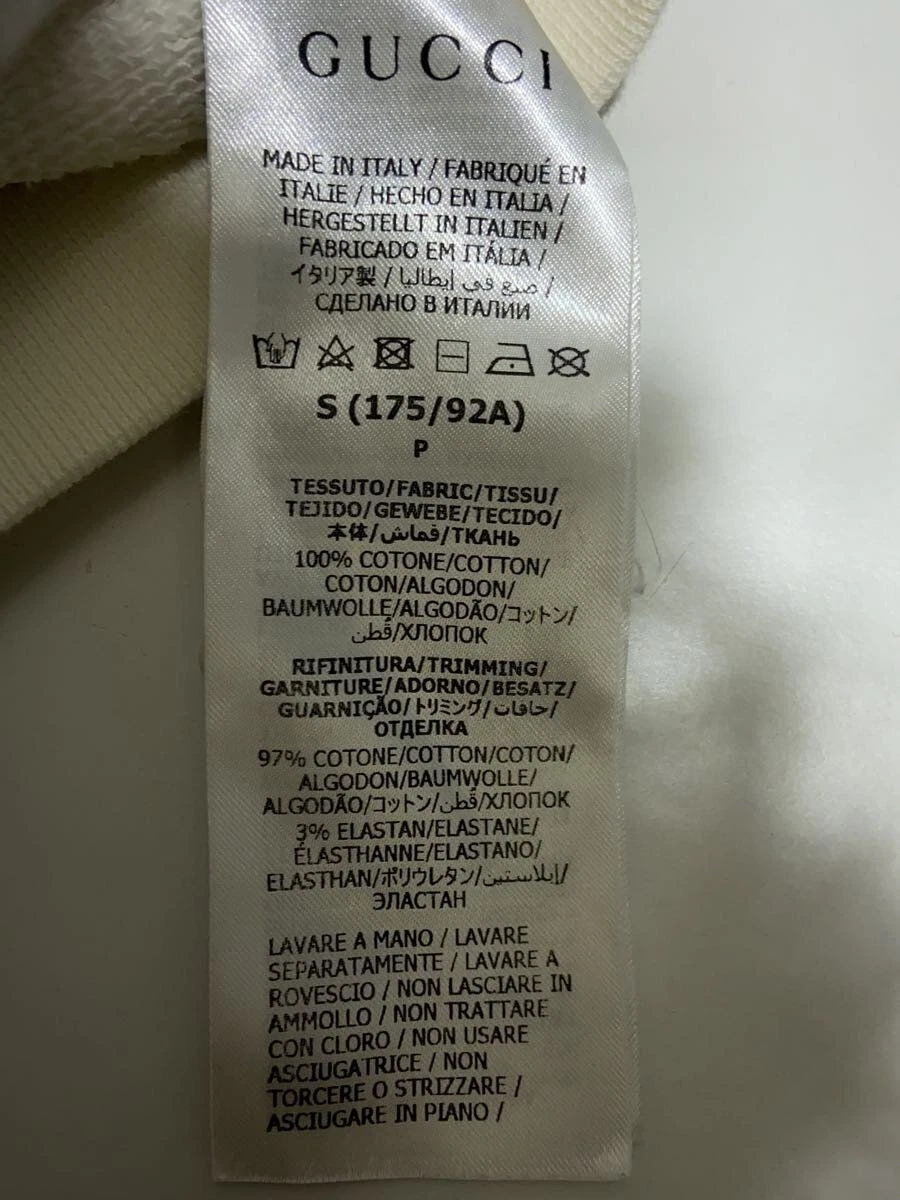 GUCCI Felpa con Cappuccio FIRENZE 1921 646953 S COTONE color panna CON MACCHIE E USATA