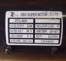 New-High torque 3kw 48v electric golf cart dc motor