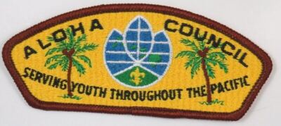 Aloha Council CSP SAP Honolulu, HI brwn bdr yellow bkg