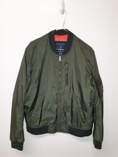 American Eagle Outfitters Aeo Womens Varsity Jacket Medium Green Full Zip