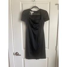 Vintage Nine West Black Silky Bodycon Dress Size 2