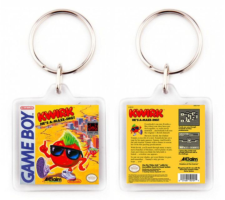 Kwirk Hes A Maze Ing Game Boy Nintendo Porte-Clés Porte-Clé