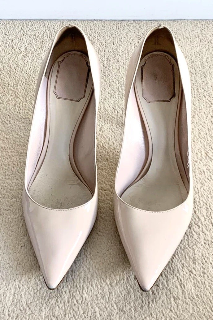 Chaussures de cour DIOR (EU 38.5) cuir verni rose poudre