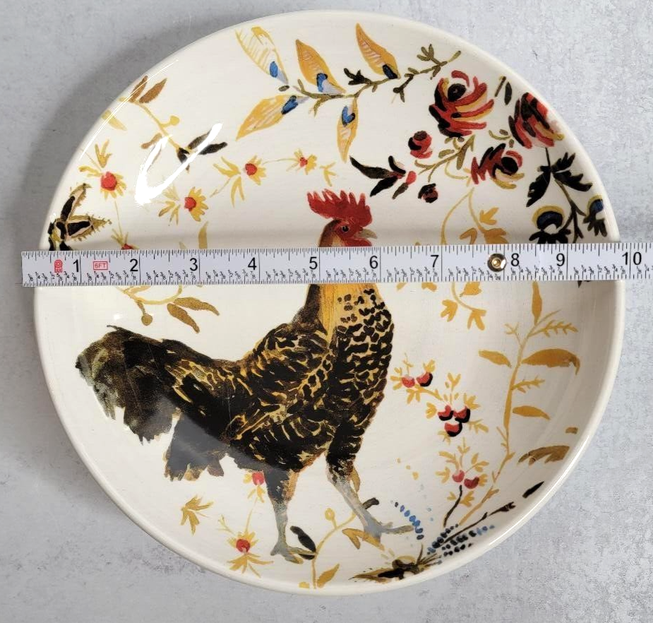 Williams Sonoma Marc Lacaze Rooster Pasta Salad Serving Bowls Italy Set