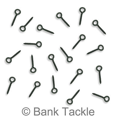 Karpfenangeln Köderschrauben x 20 schwarz Terminal Tackle Rig Herstellung Komponente (JS2)