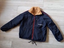 Bershka Navy & Beige Sherpa Reversible Jacket Evolve Right-now 1990's Uk14/16