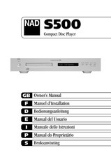 Manuale di istruzioni - Owner's Manual per NAD S500 