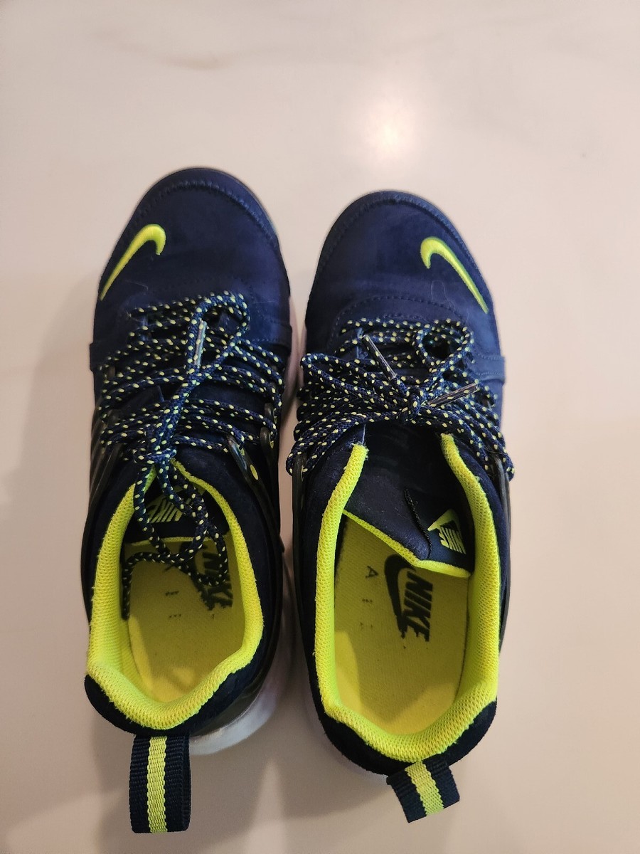 navy blue and lime green nikes