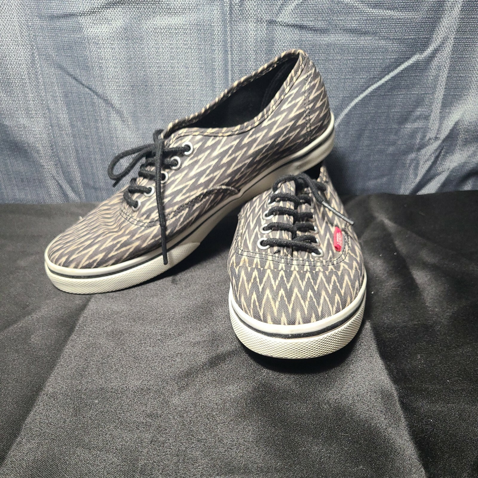 Vans Chevron Brown Tan Unisex Skate Sneakers Womens 6 Mens 4.5