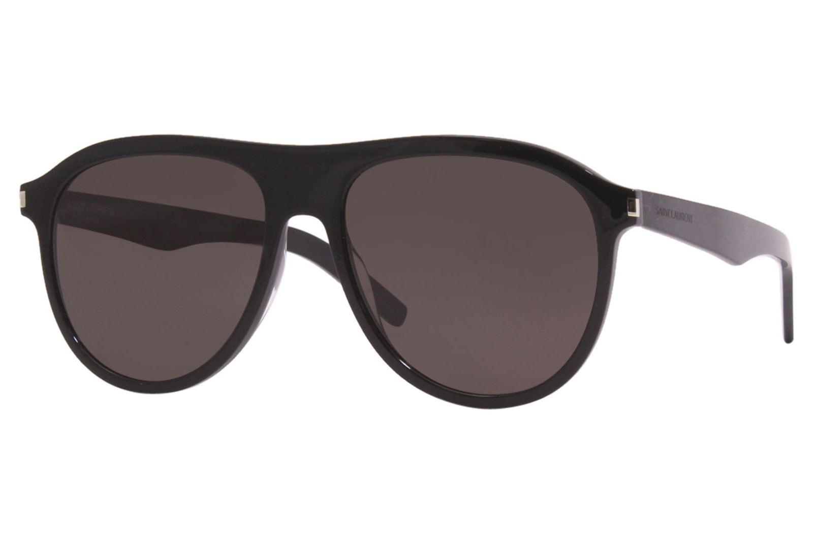Saint Laurent SL432 Slim 001 occhiali da sole uomo nero nero lenti pilota 57 mm