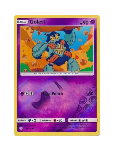 Pokemon - Golett - 43/73 - Reverse Holo - Shining Legends - NM/M