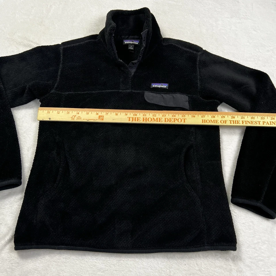 Patagonia Women Re-Tool Snap-T Fleece Pullover 1/4 Black Polartec Fleece Size S - Image 4 of 4