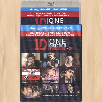 LENTICULAR Cover--- 1D One Direction THIS IS US Blu-ray 3D + Blu