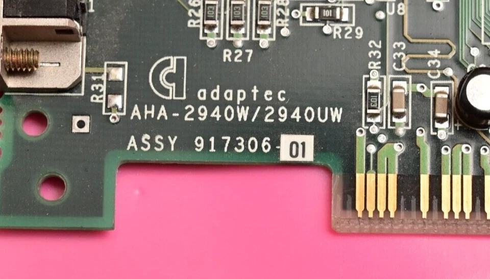 VINTAGE ADAPTEC AHA-2940W 2940UW ULTRA WIDE SCSI PCI CONTROLLER CARD - Image 2 of 4
