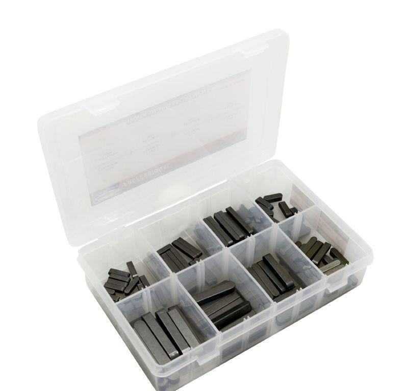 Clavette parallèle métrique en acier avec boîte d'assortiment de 130 pièces