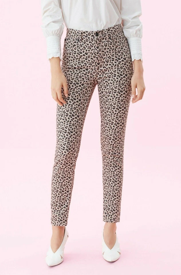 Rebecca Taylor 紧身豹纹牛仔裤 Ocelot Ines 弹力裤 尺寸 27 全新带标签 $295