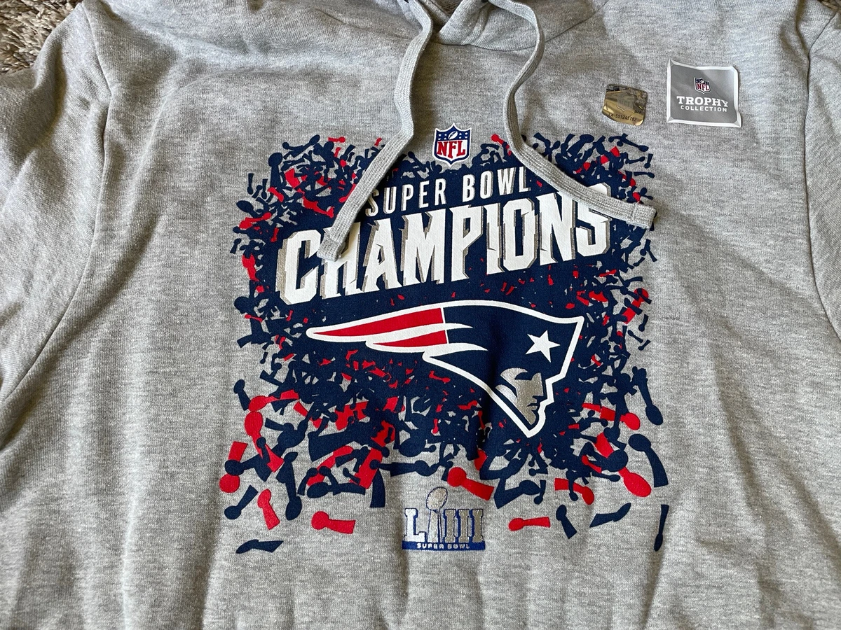New England Patriots Super Bowl LIII 53 Fanatics Men s Large Hoodie Sweatshirt