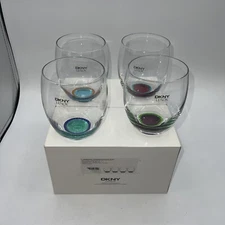 Lenox DKNY Urban Essentials Stemless Wine Glasses Set Of 4 New
