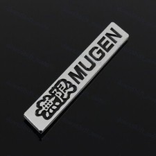 2 Pcs Car Trunk 3d Emblem Badge Sticker Decal Mugen Black For Honda Civic Acura