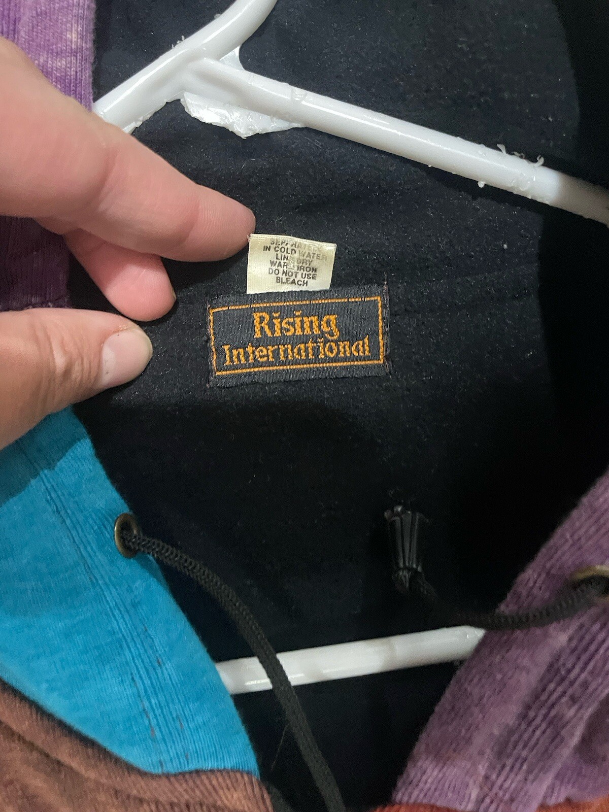 Rising International Zip Up Patchwork Hoodie XL B… - image 3