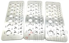 (Qty:3) Drill Gauge Heavy Duty 29 Size Drill Bit Bolt Diameter Size Index Gauge 