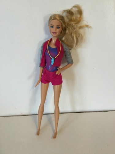 Mattel Barbie Doll Painted on Swim Suit Blonde Hair Blue Eyes 11" D11