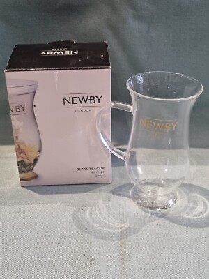 Newby London Teas Luxury Accessories Range Fine Glass Tea Cup 300ml Neu in OVP