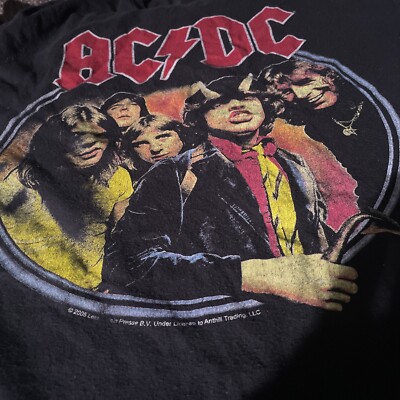 VTG 2005 AC DC Black T-Shirt Band Rock Highway To Hell America Tour 1979 Small