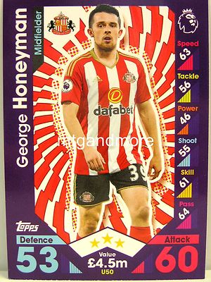 Match Attax 2016/17 Premier League -  U50 George Honeyman - Update