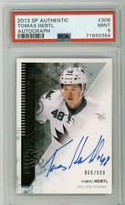 2013/14 UD SP AUTHENTIC Tomas Hertl FUTURE WATCH AUTO RC ROOKIE /999 PSA 9