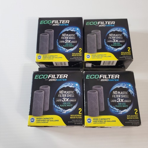 Ecofilter By Zero Water Replacement Filters 2 Packs ZR002ECO Lot Set 8