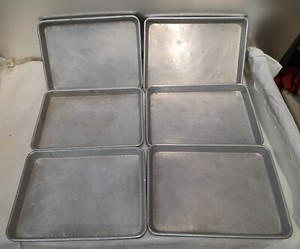 Lot Of 6 Vollrath #5220 and/or Winco ALXP-1013,  13 x 9.5"  1/4 Sheet Pans  USA