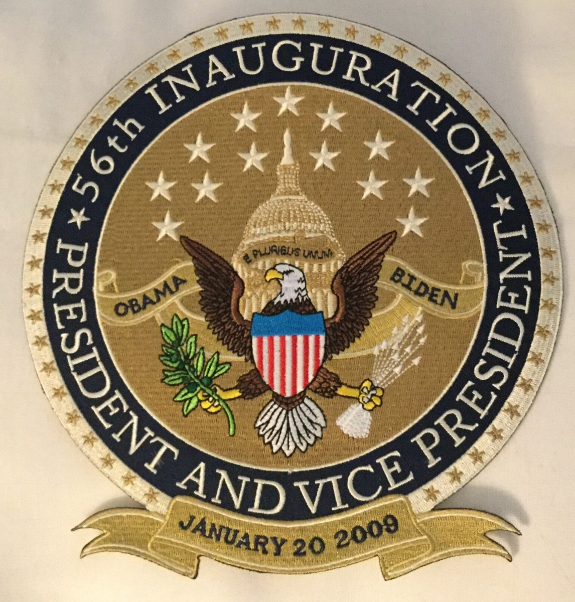 Brassard Gauche 24k Plaqué Or Obama Biden Inauguration 2009 - Neuf Dans Sa Boîte, Avec épingle Cravate